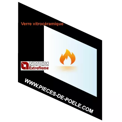 Verre vitroc�ramique s�rigraphi� 492,5x763 mm - LA NORDICA R�f. 6026900