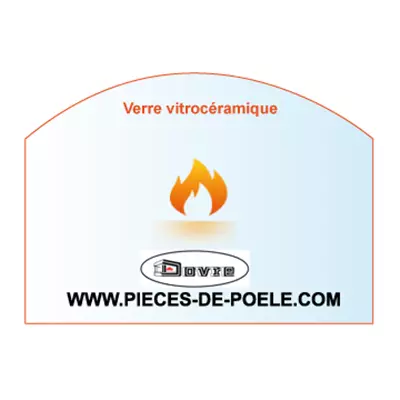 Verre vitroc�ramique arrondi 495x252x4mm - DOVRE R�f. 70.26036.000