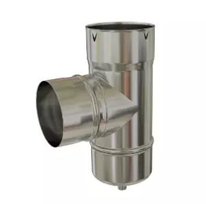 TE TUBAGE 90° + PURGE INOX 125 - TEN Réf. 886125