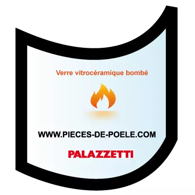 Verre vitroc�ramique bomb� s�rigraphi� - PALAZZETTI R�f. 895302540