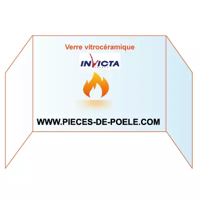 Verre vitroc�ramique prismatique 200-420-200x434mm - INVICTA R�f. AX226380B = AX226380