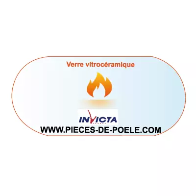 Verre vitroc�ramique oval 716x316x4mm = INVICTA R�f. AX606480A