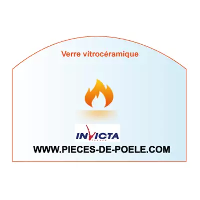 Verre vitroc�ramique arrondi 470x330x4mm = INVICTA R�f. AX610144