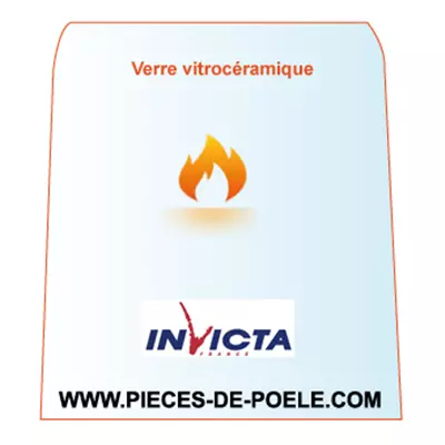Verre vitroc�ramique trap�ze - INVICTA R�f. AX610244A = AX610244