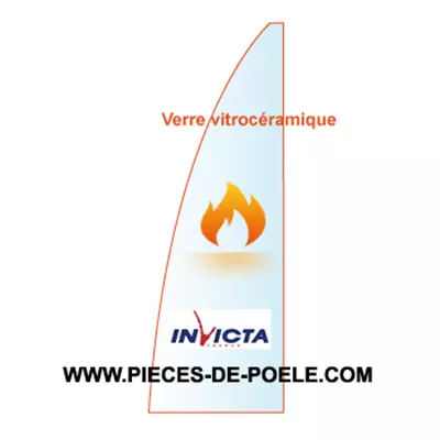 Verre vitroc�ramique arrondi 610x224mm = INVICTA R�f. AX615244 / AX615244A