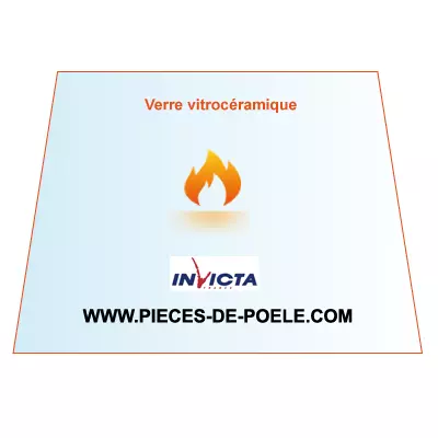Verre vitroc�ramique trap�ze 557/534x319x4mm = INVICTA R�f. AX618244A / AX618244