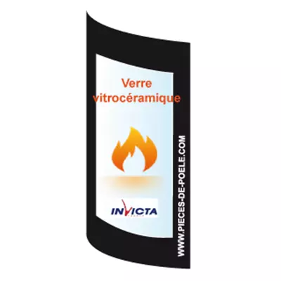 Verre vitroc�ramique bomb� s�rigraphi� - INVICTA R�f. AX761007A