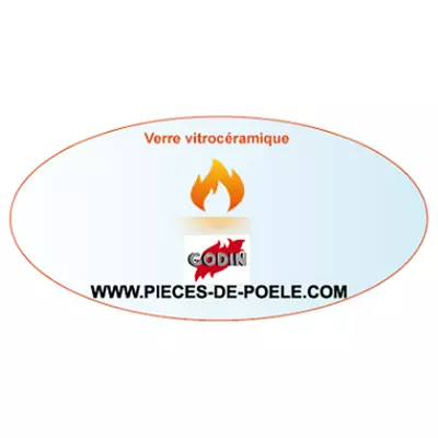 Verre vitroc�ramique ovale - GODIN R�f. CP371121-4
