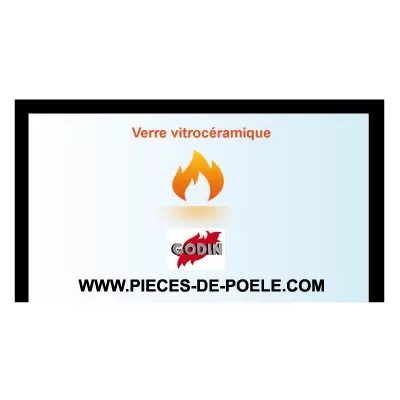 Verre vitrocéramique sérigraphié - GODIN REF. 6582 / CP6582 (SUIVI)