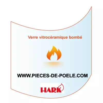 Verre vitroc�ramique bomb� 393x435mm - HARK R�f. ETSTO0100019