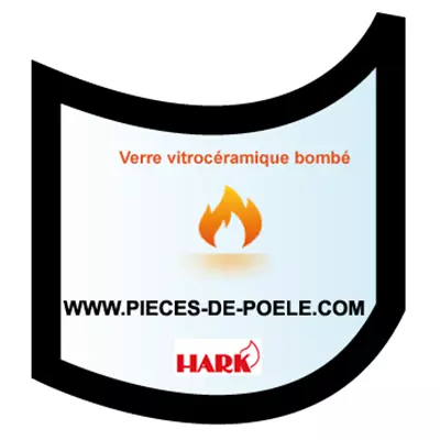 Verre vitroc�ramique bomb� s�rigraphi� 398x448mm - HARK R�f. ETSTO0100025