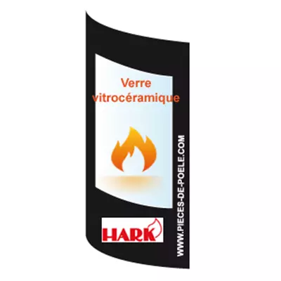 Verre vitroc�ramique s�rigraphi� bomb� 396x572mm - HARK R�f. ETSTO0100089