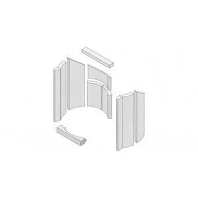 Rev�tement de foyer (9 pi�ces )- HARK R�f. ETSTO0605062