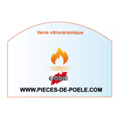 Verre vitroc�ramique arrondi 460x265x4mm = GODIN HANNOVER