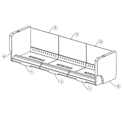 Pi�ce d�tach�e - Studio 3 Base Firebrick Dimensions: 398x356x65mm - STOVAX RVS-CE7626