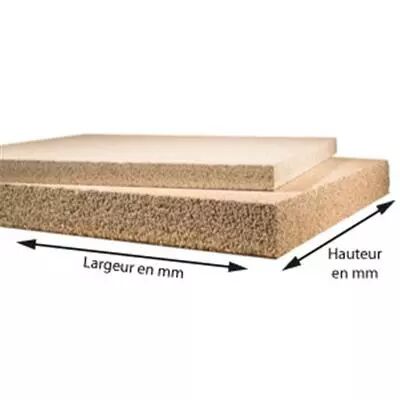 Vermiculite sur mesure �paisseur 20 mm (dimensions en mm)