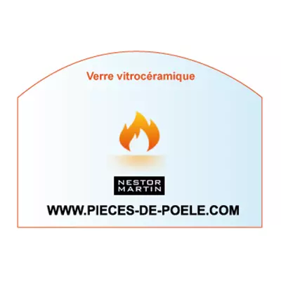 Verre vitroc�ramique arrondi 385x277/238 x4mm = NESTOR MARTIN VOX1