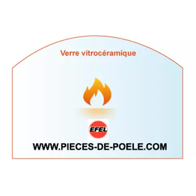 Verre vitroc�ramique arrondi 409x260/210 x4mm = EFEL VSYMCH