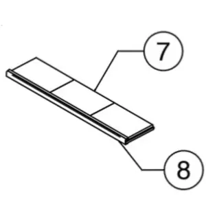Lot de 3 briques supérieures / déflecteurs pour Studio 2 (numéro série - 40000) - STOVAX Réf. RVS-CE7468 / RVS-MEC12147 (SUIVI)