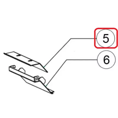 Déflecteur supérieur Riva F76 - STOVAX Réf. RVAC244