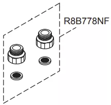 2 connecteurs G3/8 - Jacob Delafon R&eacute;f. R8B778NF
