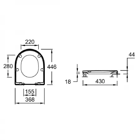 Abattant complet blanc Od&eacute;on Rive Gauche - JACOB DELAFON R&eacute;f. E24888-00 (SUIVI)