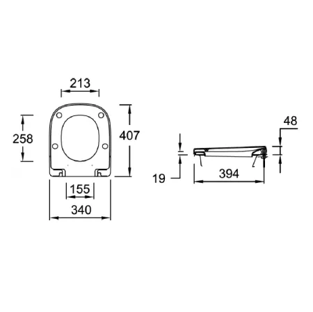 Abattant complet blanc Struktura - JACOB DELAFON R&eacute;f. E4272-00 (SUIVI)