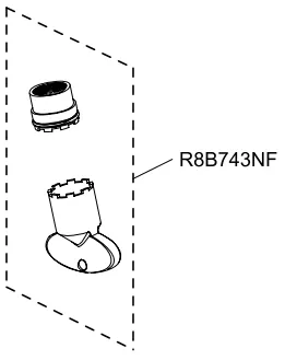 A&eacute;rateur + cl&eacute; - Jacob Delafon R&eacute;f. R8B743NF