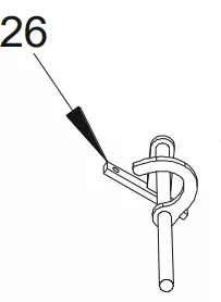 Axe de fermeture porte basse - INVICTA R&eacute;f. AS610211A