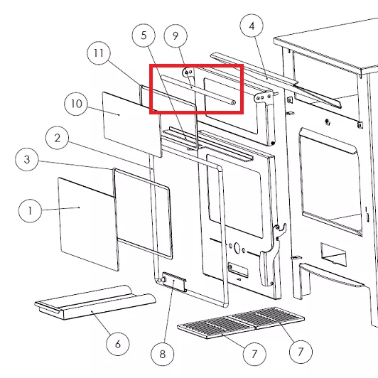 Barre porte de four - LACUNZA r�f. 502860000002