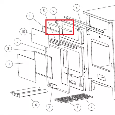 Barre porte de four - LACUNZA r&eacute;f. 502860000002