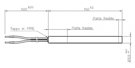 Bougie 150 mm Ø 9.9 mm sans raccord réf. 14701014 (SUIVI)