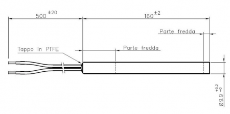 Bougie 160 mm Ø 9.9 mm sans raccord réf. 14701028 (SUIVI)