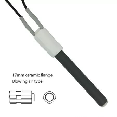Bougie céramique allumage granulés adaptable diamètre 11.5 mm / 78mm sous bride / puissance 300 watts (SUIVI)