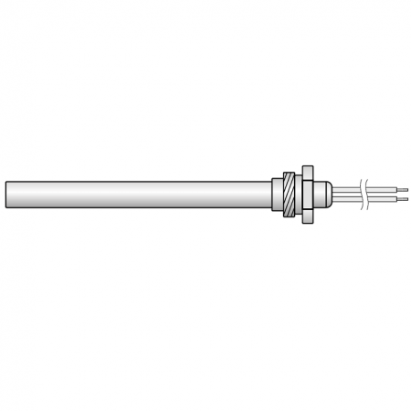 Bougie résistance allumage granulés adaptable diamètre 12.5 mm / 180mm sous écrou / puissance 450 watts (SUIVI)