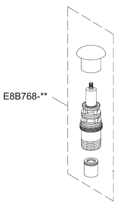 Bouton inverseur chrom&eacute; - Jacob Delafon R&eacute;f. E8B768-CP