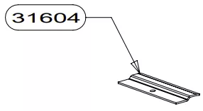 Bride fixe vitre latérale à l\'unité - SUPRA Réf. 31604
