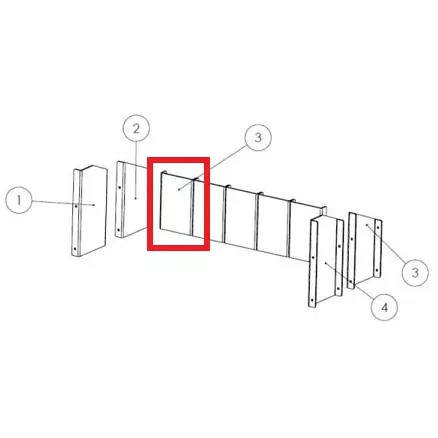Brique arri&egrave;re acier (&agrave; l\'unit&eacute;) - LACUNZA r&eacute;f. 500000000899