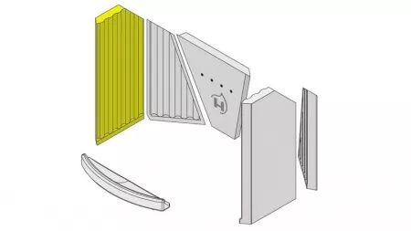 Brique de paroi lat&eacute;rale avant gauche pour po&ecirc;les HARK R&eacute;f.ETSTO0600021A