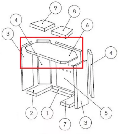 Brique déflecteur thermobeton  - INVICTA Réf. 115884 (référence épuisée)