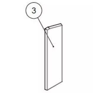 Brique foyer thermobeton (gauche) - INVICTA Réf. 115837