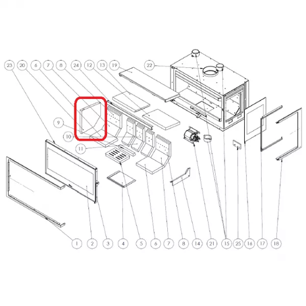 Brique lat�rale (droite ou gauche, � l\'unit�) - LACUNZA r�f. 5040000906 (SUIVI)