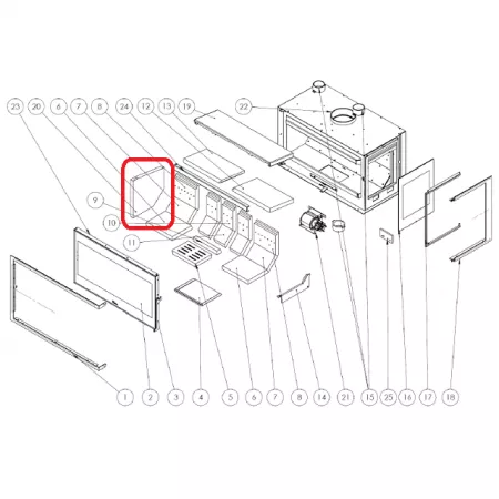 Brique latérale (droite ou gauche, à l\'unité) - LACUNZA réf. 5040000906 (SUIVI)