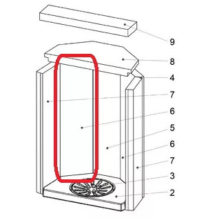 Brique lat�rale arri�re (gauche ou droite, � l\'unit�) - SAEY R�f. 064M2010041