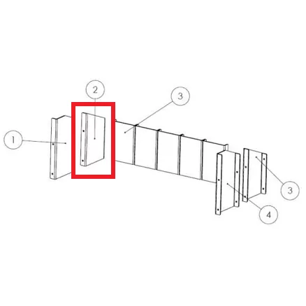 Brique lat�rale arri�re gauche acier - LACUNZA r�f. 500000000896