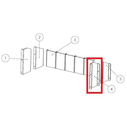 Brique lat�rale avant droite acier - LACUNZA r�f. 500000000900