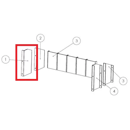 Brique lat�rale gauche acier - LACUNZA r�f. 500000000895
