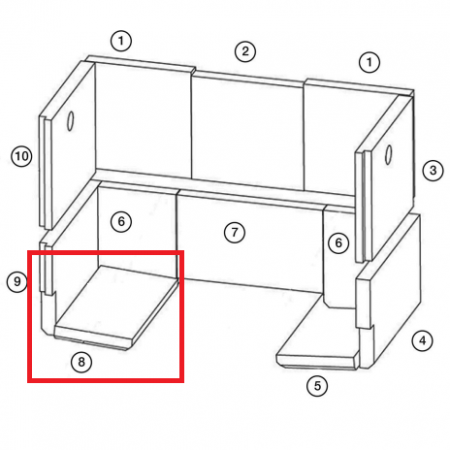 Brique réfractaire  - STOVAX Réf. RV66BR5