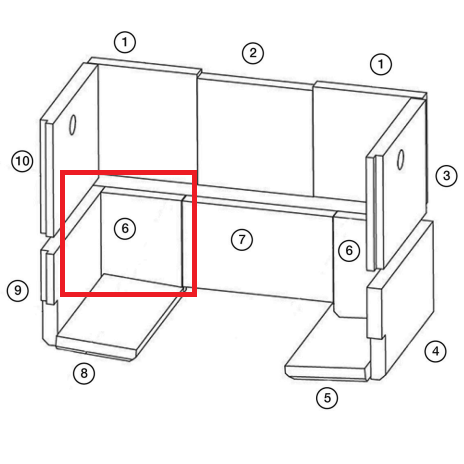Brique r�fractaire  - STOVAX R�f. RVFS66BR7
