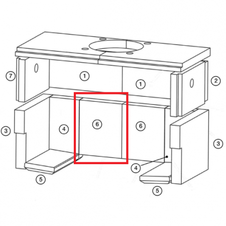 Brique réfractaire - STOVAX Réf. RV76BR6
